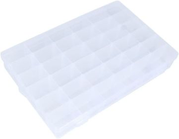 2Pcs Clear Visible Plastic Storage Box- Rectangular Storage Box, Suitable For Beads, Screws Hardware Accessories Organizer Box Art DIY, Crafts